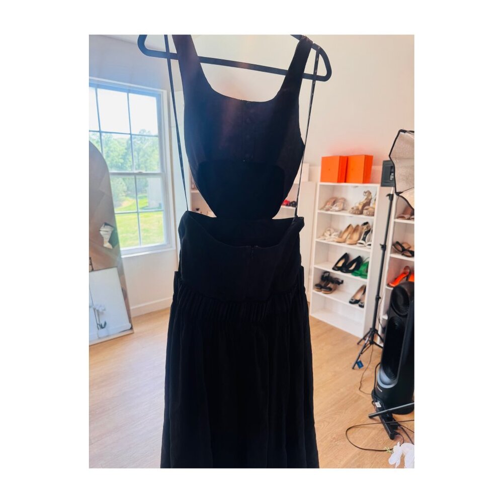 Aje Black Midi Dress with Sophisticated Charm